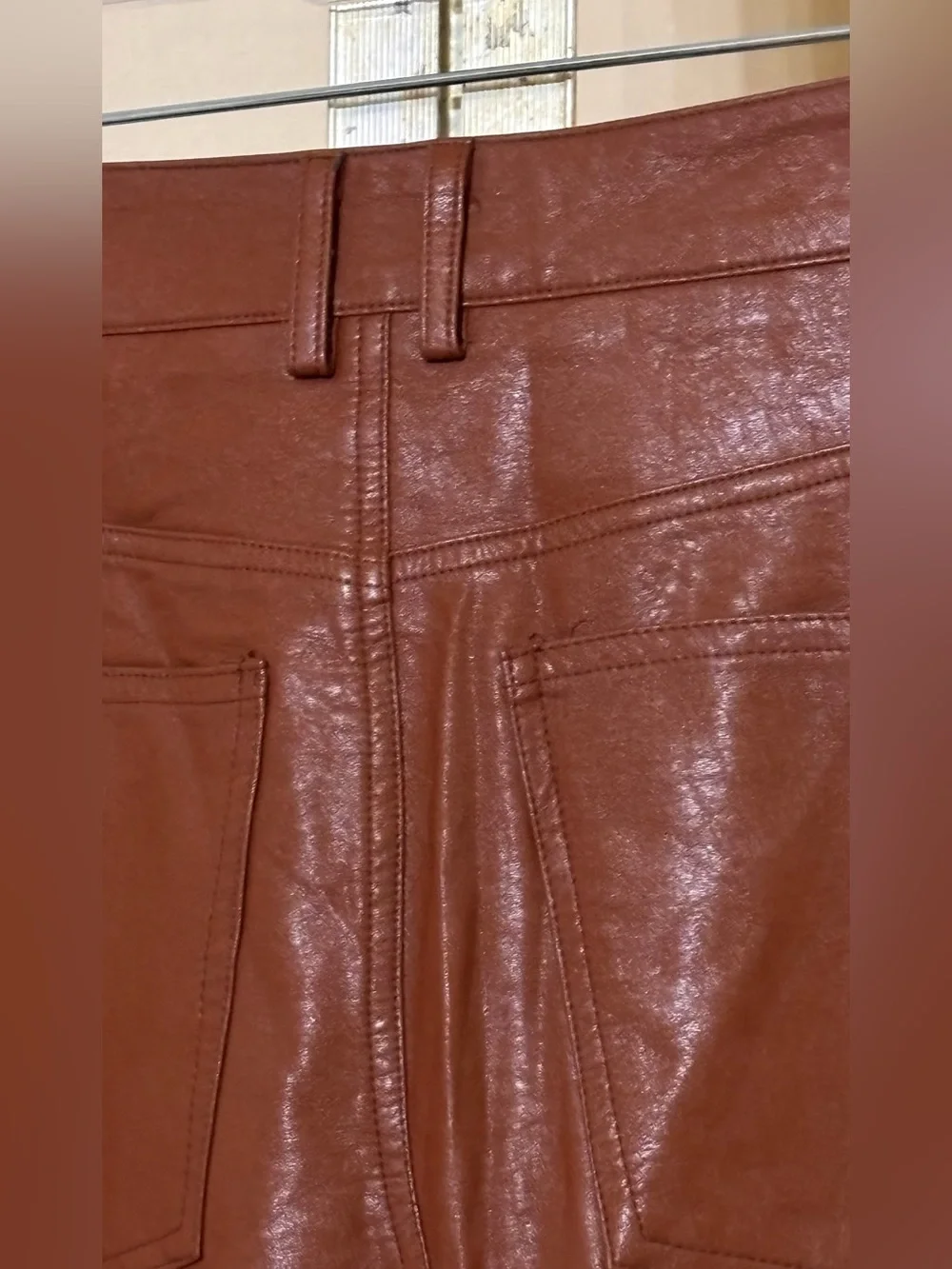 HYFVE Brown Faux Leather Waistband Detail
